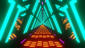 HD Video abstract techlogy triangle neon tunnel in outer Vj loop