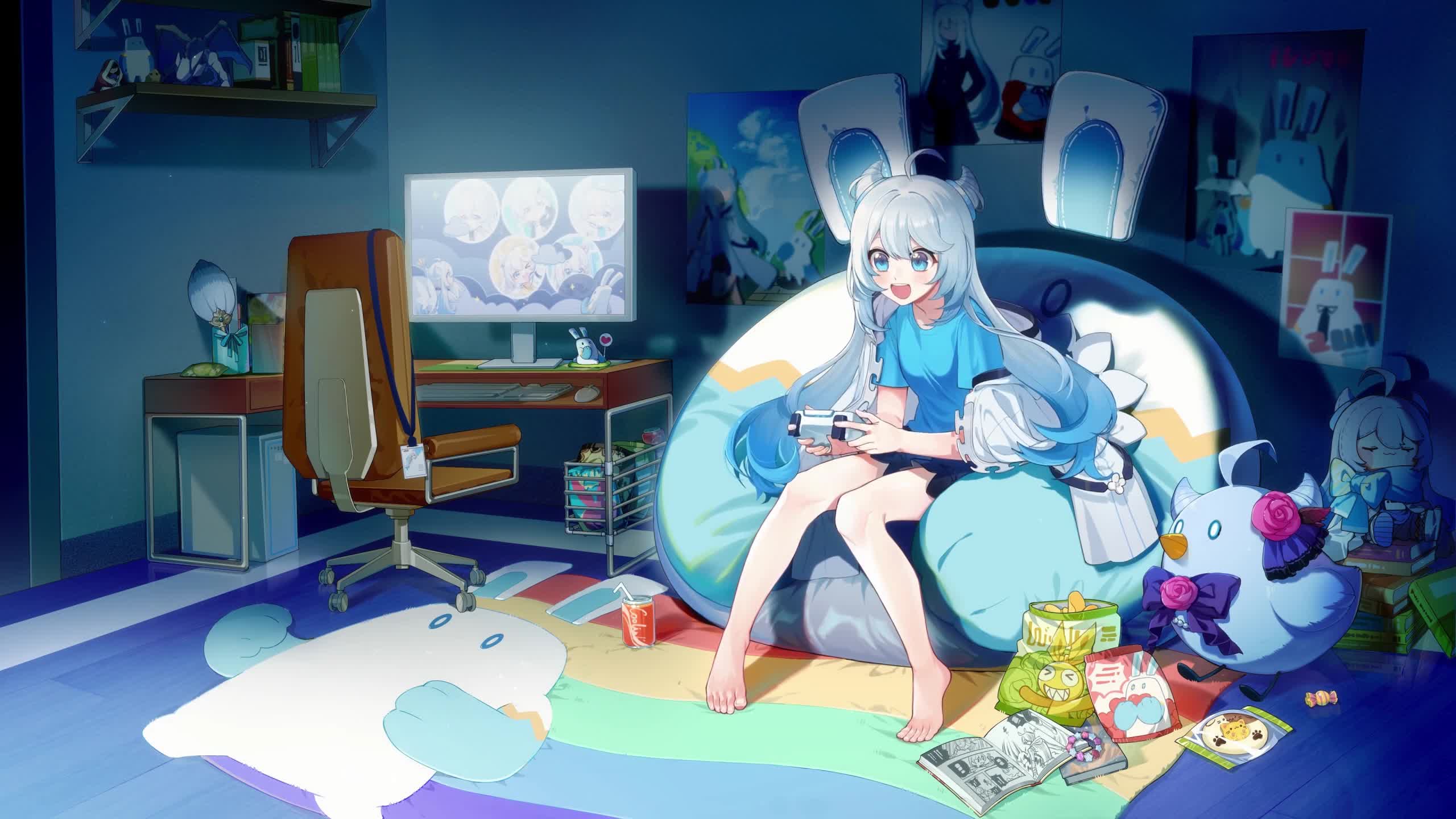 Download PC Anime Play All Night Live Wallpaper