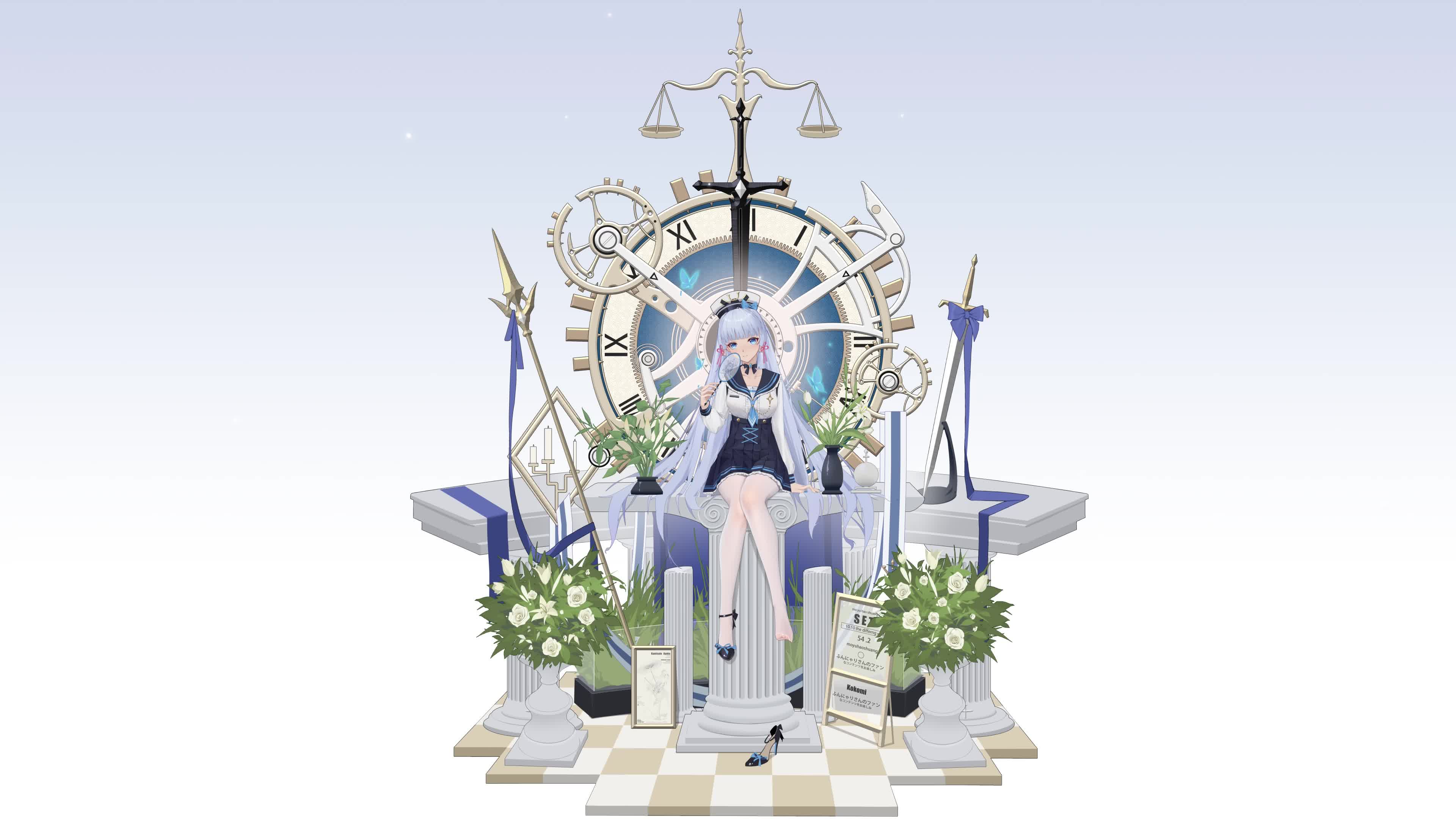 Download PC Anime Girl White Live Wallpaper