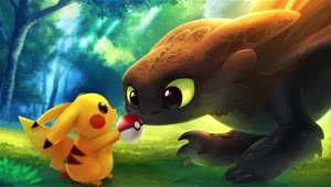 PC HD Pikachu Toothless Live Anime Wallpaper