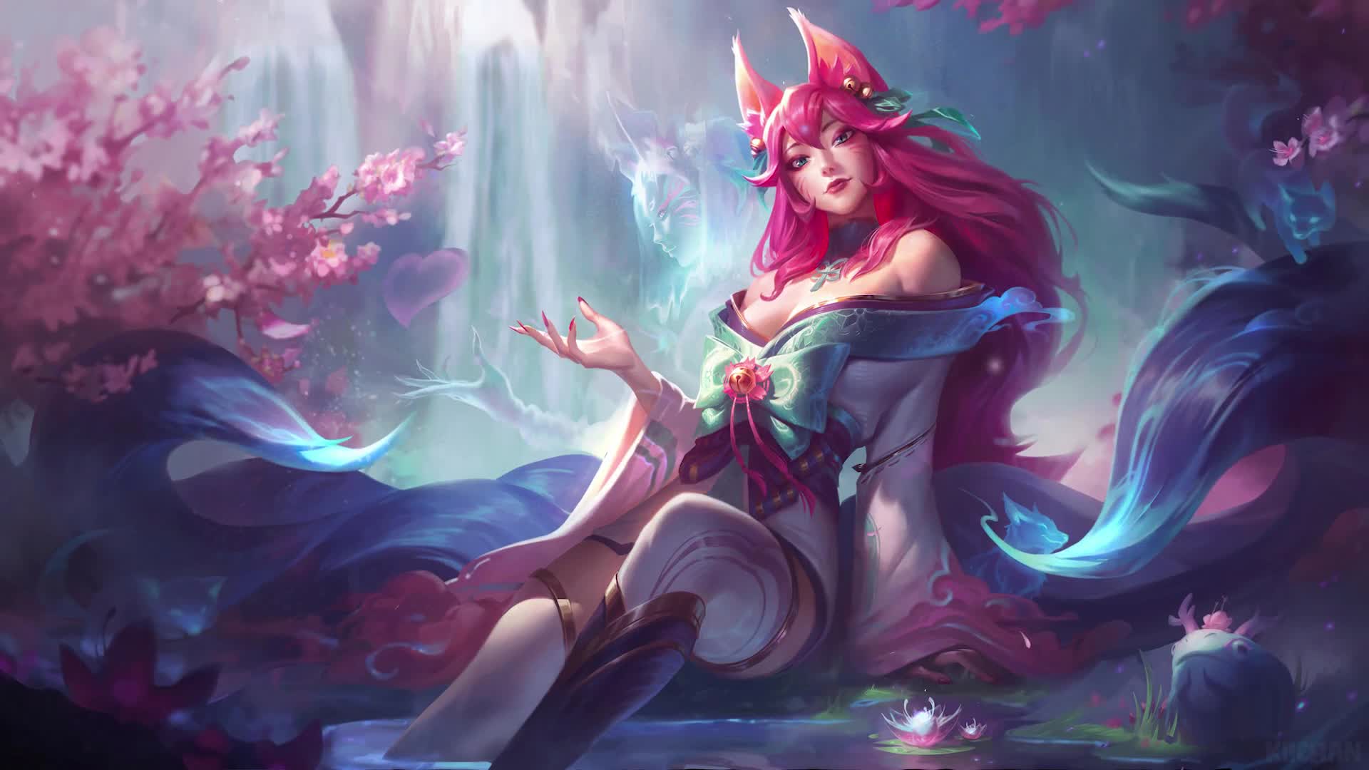 Download PC HD Spirit Blossom Ahri Live Anime Wallpaper