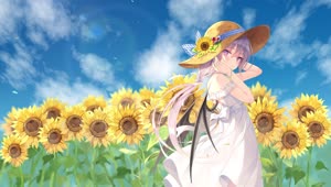 PC HD Sunflower Live Anime Wallpaper