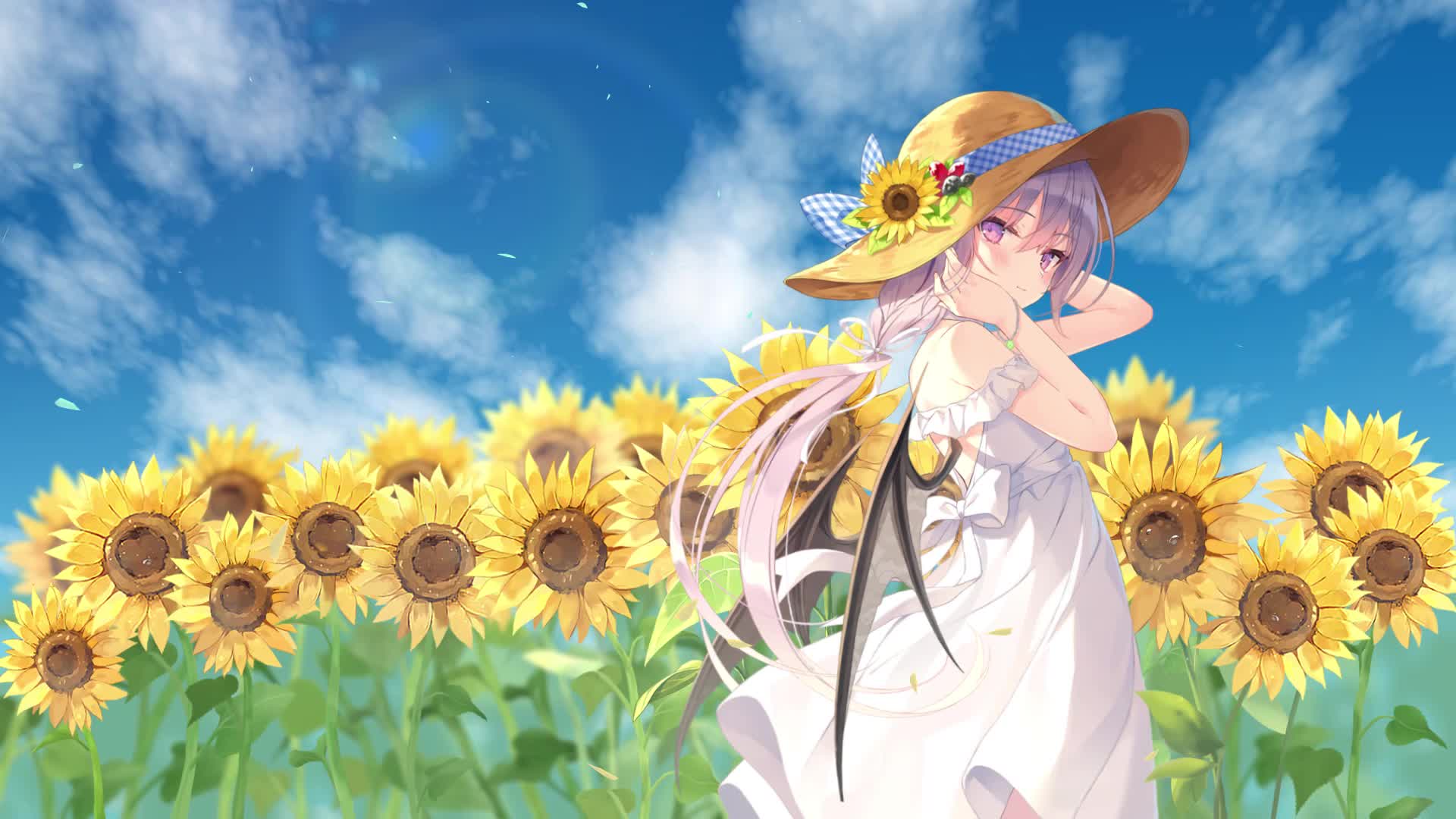 Download PC HD Sunflower Live Anime Wallpaper
