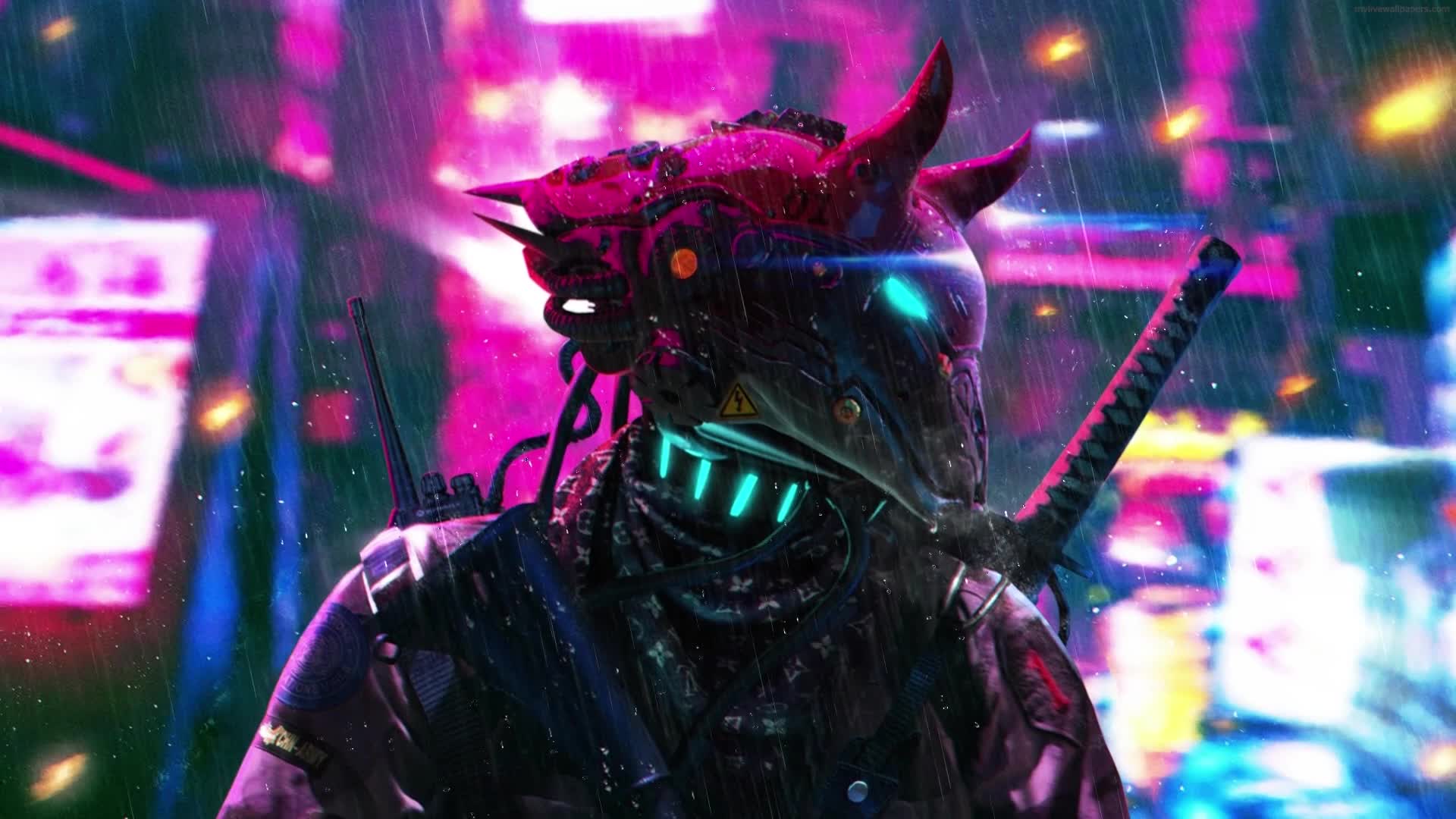 Download PC Desktop Cyberpunk Demon Live Wallpaper