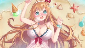 PC HD Beach Girl Live Anime Wallpaper