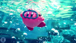 PC Desktop Kirby Underwater 6 Live Wallpaper