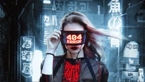 Cyber Girl 404 Error Live Wallpaper For PC