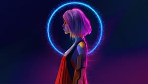 Girl Cyber Style Live Wallpaper For PC