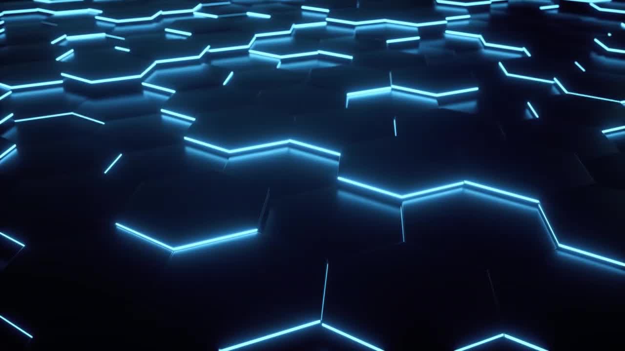 Download Glowing Blue Haxagon HD Live Wallpaper For PC