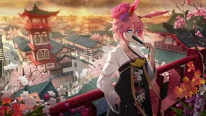 Yae Sakura Cherry Blossom Honkai Impact 3rd HD Live Wallpaper For PC