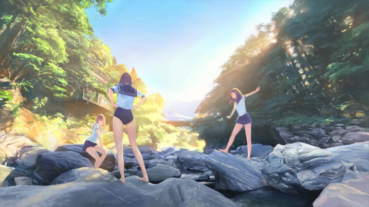 Download Anime Girls Chilling HD Live Wallpaper For PC