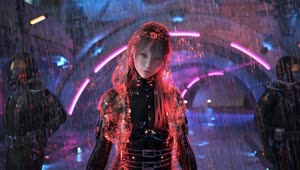 Electric Cyberpunk Girl HD Live Wallpaper For PC