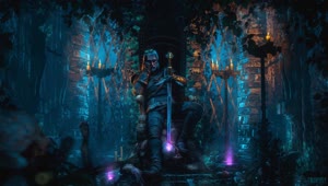 Geralt Sitting On The Throne The Witcher 3 Wild Hunt HD Live Wallpaper For PC