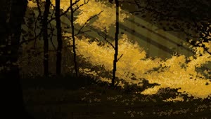 Golden Forest Pixel HD Live Wallpaper For PC