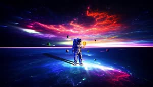 Astronaut With Mini Planets HD Live Wallpaper For PC