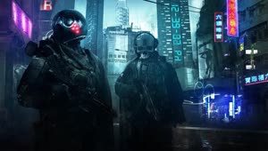 Cyberpunk Soldiers HD Live Wallpaper For PC