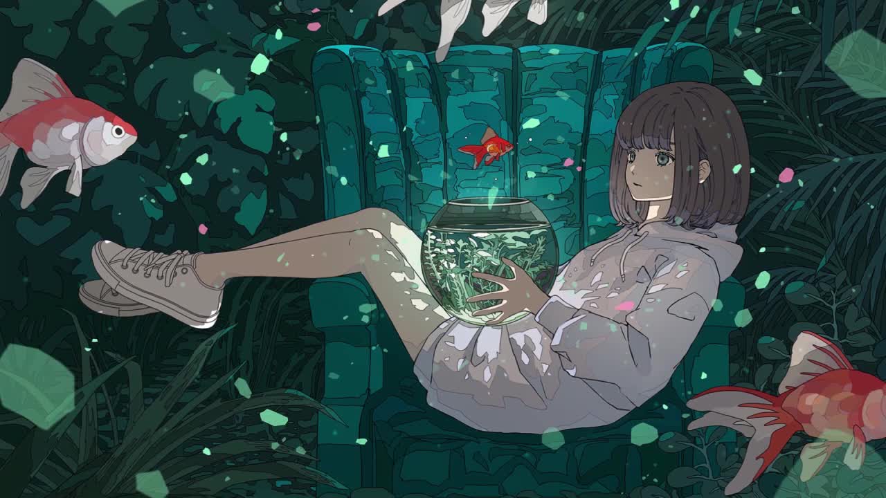 Download Anime Girl Under Ocean Water HD Live Wallpaper For PC