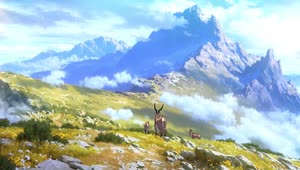 Deer On The Mountain HD Live Wallpaper For PC