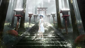 Anime Girl Torii Summer HD Live Wallpaper For PC