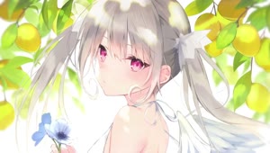 Anime Girl With Lemon HD Live Wallpaper For PC