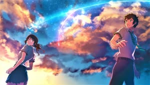 Mitsuha And Taki Comet Your Name 1 HD Live Wallpaper For PC