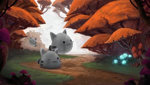 Tabby Slimes In Mushroom Forest HD Live Wallpaper For PC