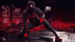 Miles Morales In The Rain Spiderman Into The Spiderverse HD Live Wallpaper For PC
