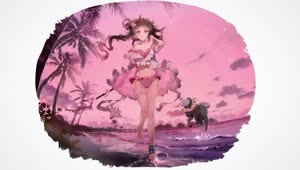 Eyjafjalla Summer Flower Arknights HD Live Wallpaper For PC