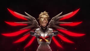 Mercy Red Angel Overwatch HD Live Wallpaper For PC