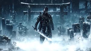 Jin Sakai In The Snow Ghost Of Tsushima HD Live Wallpaper For PC