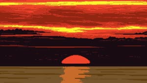 Sunset Pixel HD Live Wallpaper For PC