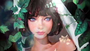 Flower Girl HD Live Wallpaper For PC