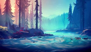 River Among The Trees HD Live Wallpaper For PC