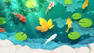 Koi Pond Under Sunlight HD Live Wallpaper For PC