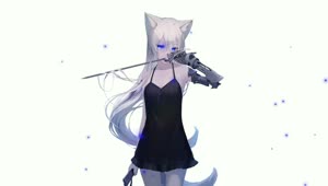 Silver Fox Anime Girl HD Live Wallpaper For PC
