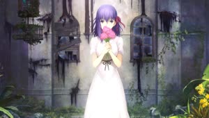 Sakura Matou With Flowers Fate Stay Night Heavens Feel HD Live Wallpaper For PC