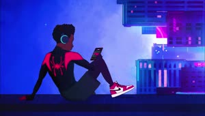 Miles Morales Hearing Music Spider Man Into The Spider Verse HD Live Wallpaper For PC