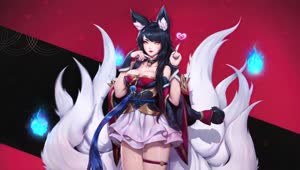 Ahri Red Heart League Of Legends HD Live Wallpaper For PC