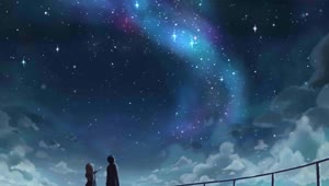 Kaori And Kousei Looking At The Starry Night Sky Your Lie In April HD Live Wallpaper For PC