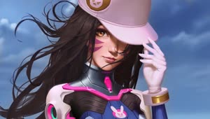 Dva In Hat Overwatch HD Live Wallpaper For PC