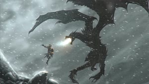 Fighting Dragon The Elder Scrolls V Skyrim HD Live Wallpaper For PC