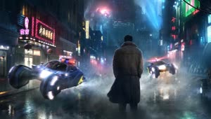 K Standing In The Rain Blade Runner 2049 HD Live Wallpaper For PC