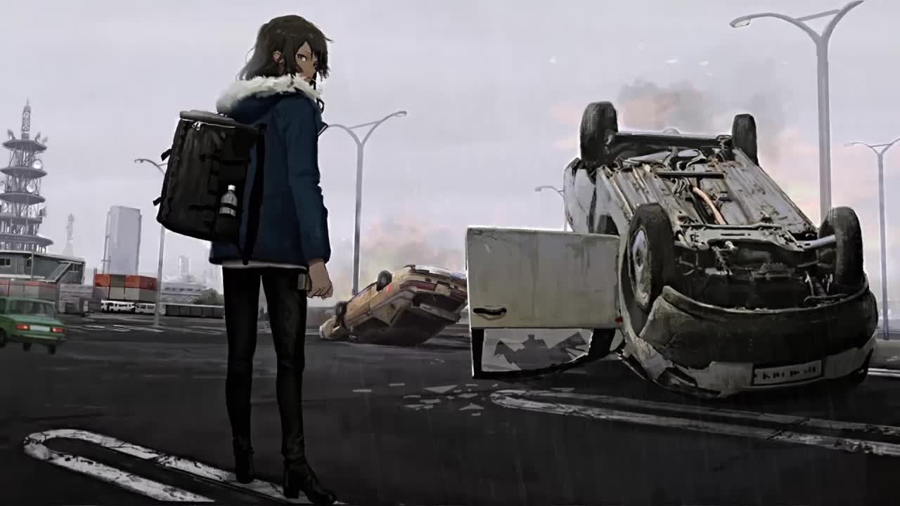 Download Anime Boy Smoking In The Rain HD Live Wallpaper For PC