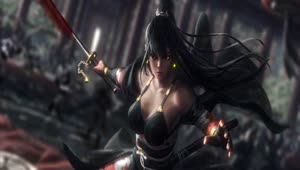 Samurai Girl In The Battle HD Live Wallpaper For PC