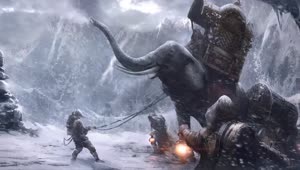 Through The Blizzard With The Mammoth HD Live Wallpaper For PC