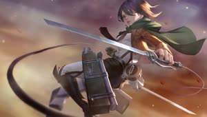 Mikasa Ackerman Flying Attack On Titan HD Live Wallpaper For PC