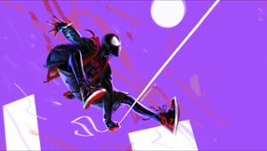 Spider Man Swinging In The Rain Spider Man Into The Spider Verse HD Live Wallpaper For PC