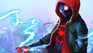 Miles Morales Lightning Spider Man Into The Spider Verse HD Live Wallpaper For PC