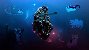 Astronaut Cats HD Live Wallpaper For PC
