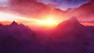 Snowy Mountain Sunrise HD Live Wallpaper For PC